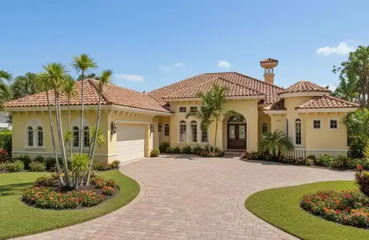 Florida house plans 81-121 - front exterior, 3,324 sq ft, 3 bed, 3 bath house plans | Monster House Plans
