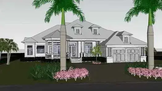 Traditional house plans 82-113 - front exterior, 3,140 sq ft, 3 bed, 4 bath house plans | Monster House Plans