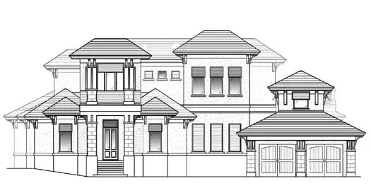 Coastal house plans 82-119 - front exterior, 4,335 sq ft, 4 bed, 4 bath house plans | Monster House Plans