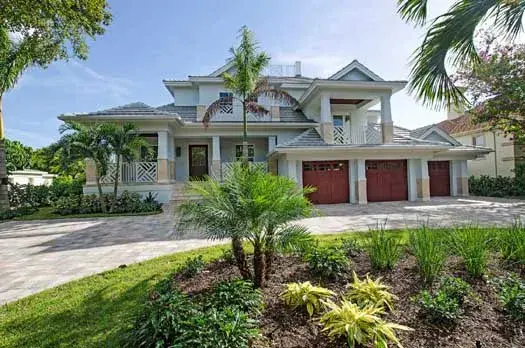 Coastal house plans 82-120 - front exterior, 4,513 sq ft, 4 bed, 4 bath house plans | Monster House Plans