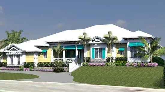 Florida house plans 82-137 - front exterior, 3,433 sq ft, 3 bed, 4 bath house plans | Monster House Plans
