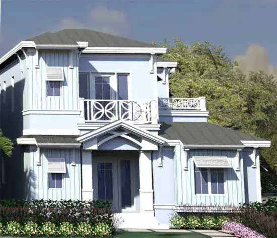Sunbelt house plans 82-143 - front exterior, 3,139 sq ft, 4 bed, 4 bath house plans | Monster House Plans