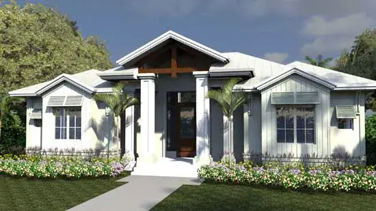 Florida house plans 82-145 - front exterior, 3,693 sq ft, 5 bed, 5 bath house plans | Monster House Plans