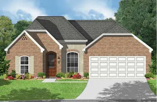 European house plans 83-106 - front exterior, 1,395 sq ft, 3 bed, 2 bath house plans | Monster House Plans