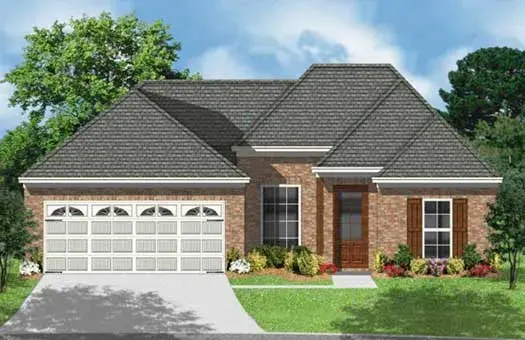 Traditional house plans 83-107 - front exterior, 1,399 sq ft, 3 bed, 2 bath house plans | Monster House Plans