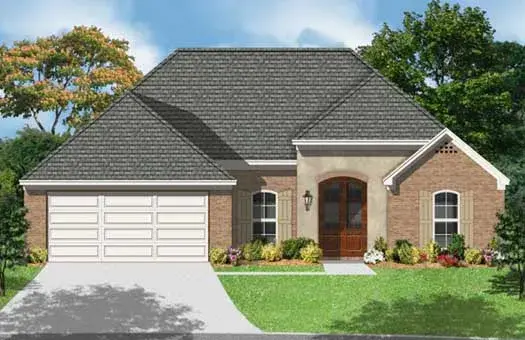 Traditional house plans 83-108 - front exterior, 1,470 sq ft, 3 bed, 2 bath house plans | Monster House Plans