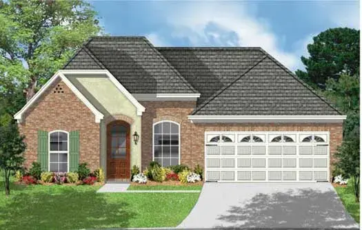 European house plans 83-112 - front exterior, 1,442 sq ft, 3 bed, 2 bath house plans | Monster House Plans
