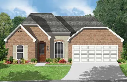European house plans 83-113 - front exterior, 1,442 sq ft, 3 bed, 2 bath house plans | Monster House Plans