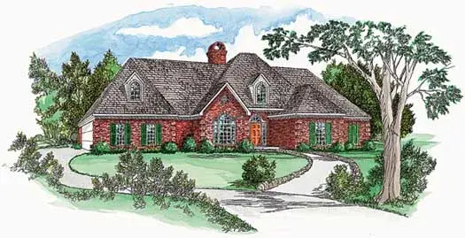 European house plans 83-119 - front exterior, 1,752 sq ft, 3 bed, 2 bath house plans | Monster House Plans