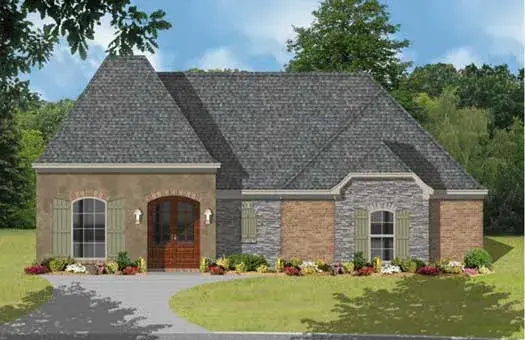 European house plans 83-121 - front exterior, 1,920 sq ft, 3 bed, 2 bath house plans | Monster House Plans