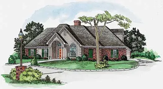 Southern house plans 83-124 - front exterior, 2,043 sq ft, 4 bed, 2 bath house plans | Monster House Plans