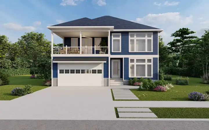 Coastal house plans 84-111 - front exterior, 2,611 sq ft, 4 bed, 2 bath house plans | Monster House Plans