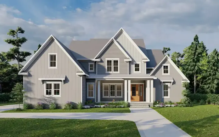 Country house plans 84-113 - front exterior, 4,235 sq ft, 4 bed, 3 bath house plans | Monster House Plans