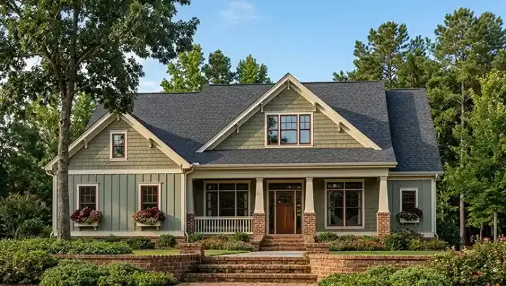 Craftsman house plans 85-101 - front exterior, 2,644 sq ft, 4 bed, 3 bath house plans | Monster House Plans