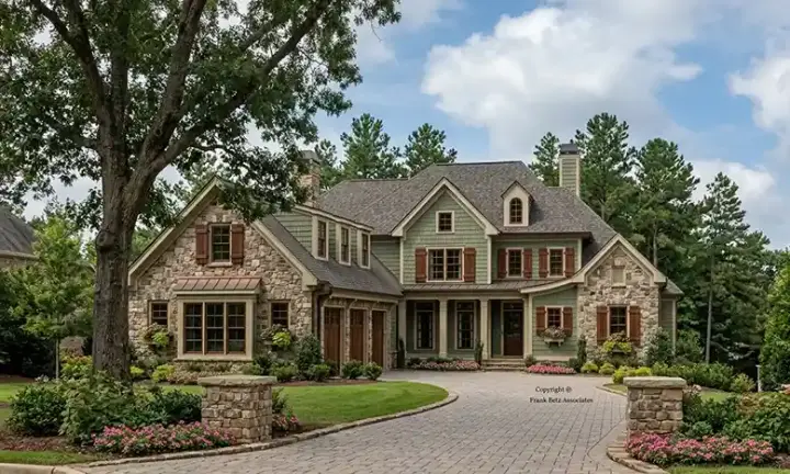 Traditional house plans 85-1015 - front exterior, 3,467 sq ft, 4 bed, 5 bath house plans | Monster House Plans