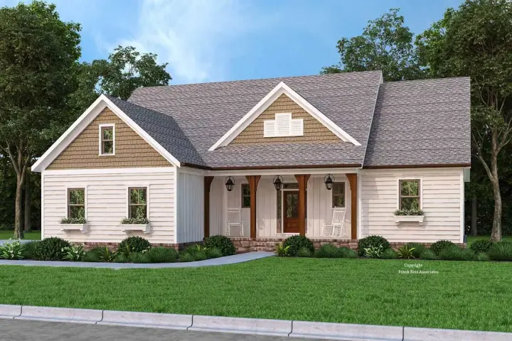 Modern Farmhouse house plans 85-1081 - front exterior, 2,030 sq ft, 3 bed, 2 bath house plans | Monster House Plans