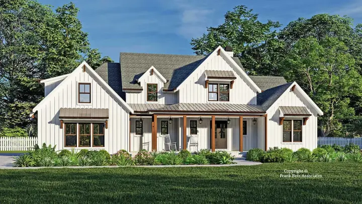 Modern Farmhouse house plans 85-1094 - front exterior, 2,782 sq ft, 4 bed, 3 bath house plans | Monster House Plans