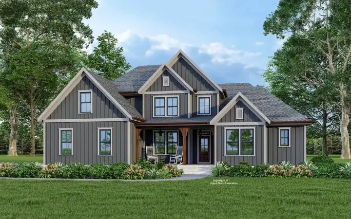 Modern Farmhouse house plans 85-1108 - front exterior, 2,523 sq ft, 4 bed, 3 bath house plans | Monster House Plans