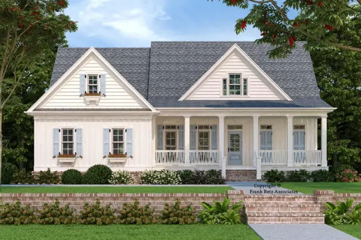 Southern house plans 85-111 - front exterior, 2,182 sq ft, 4 bed, 2 bath house plans | Monster House Plans