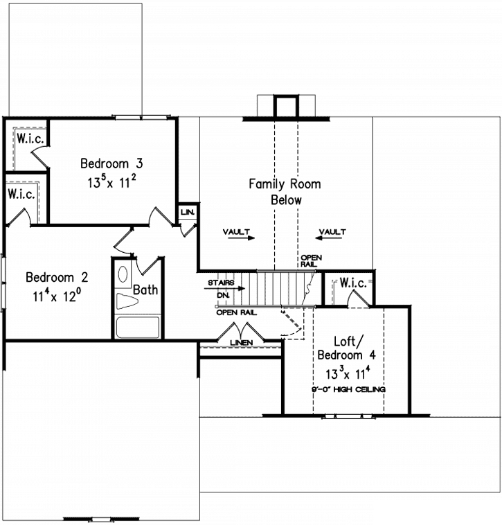 Upper/Second Floor Plan: 85-111