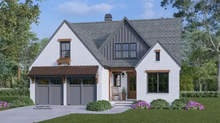 New American house plans 85-1120 - front exterior, 2,528 sq ft, 4 bed, 3 bath house plans | Monster House Plans