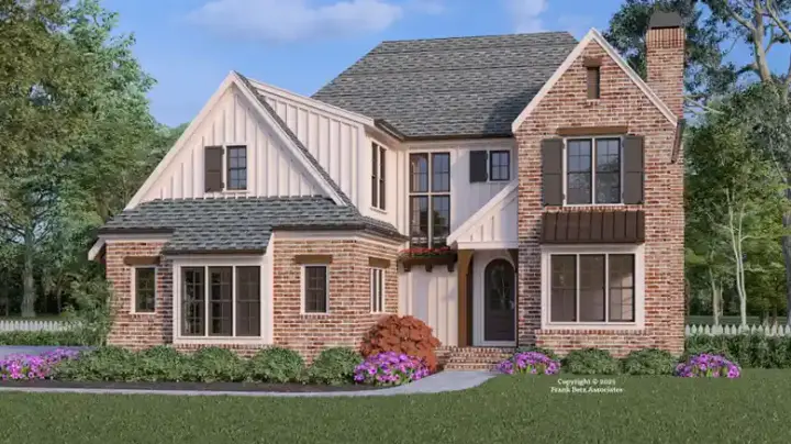 Transitional house plans 85-1121 - front exterior, 2,740 sq ft, 5 bed, 4 bath house plans | Monster House Plans
