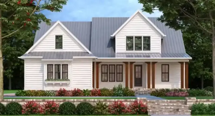 Coastal house plans 85-1124 - front exterior, 2,418 sq ft, 4 bed, 2 bath house plans | Monster House Plans