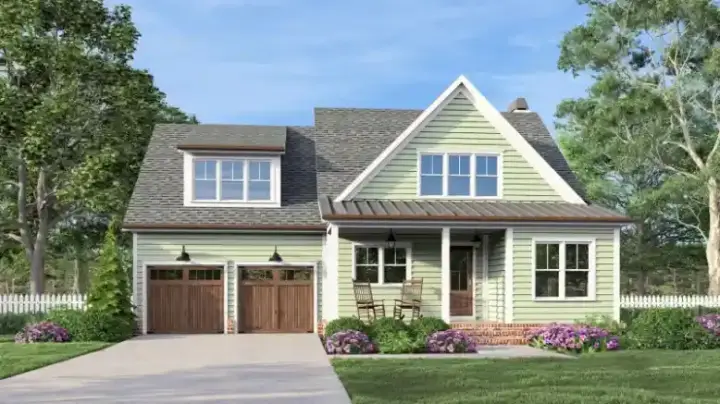 Cottage house plans 85-1129 - front exterior, 2,651 sq ft, 4 bed, 3 bath house plans | Monster House Plans