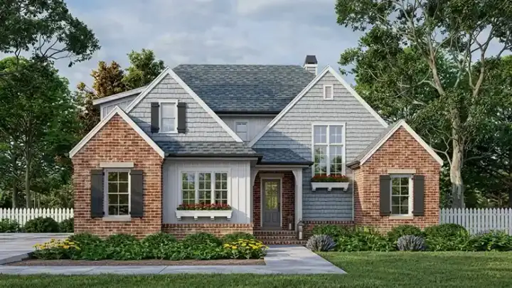 Traditional house plans 85-1131 - front exterior, 2,051 sq ft, 3 bed, 2 bath house plans | Monster House Plans