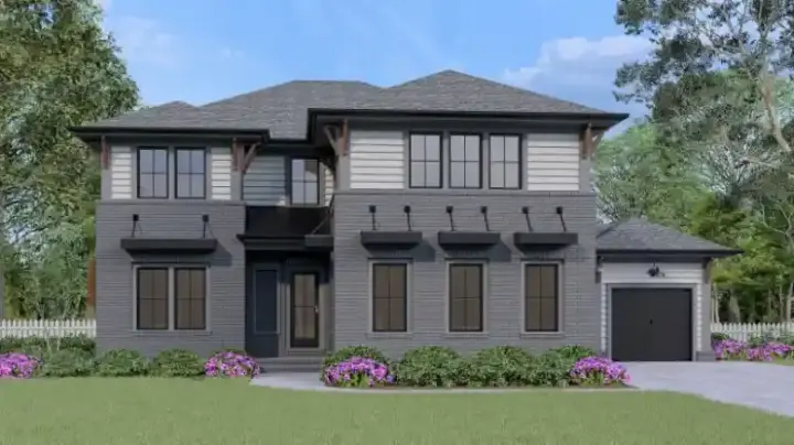 Contemporary house plans 85-1138 - front exterior, 3,481 sq ft, 5 bed, 4 bath house plans | Monster House Plans