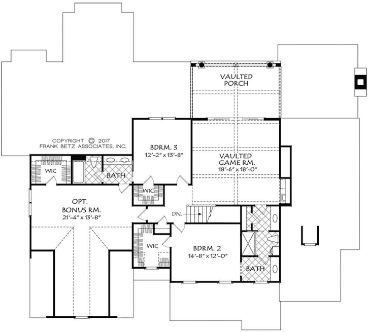 Upper/Second Floor Plan: 85-115