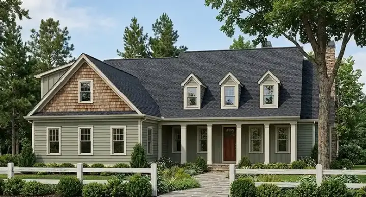Southern house plans 85-117 - front exterior, 1,698 sq ft, 3 bed, 2 bath house plans | Monster House Plans