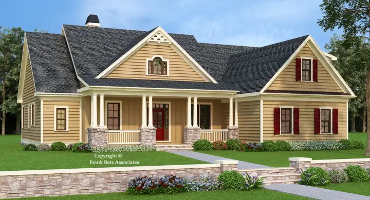 Country house plans 85-119 - front exterior, 2,628 sq ft, 4 bed, 3 bath house plans | Monster House Plans