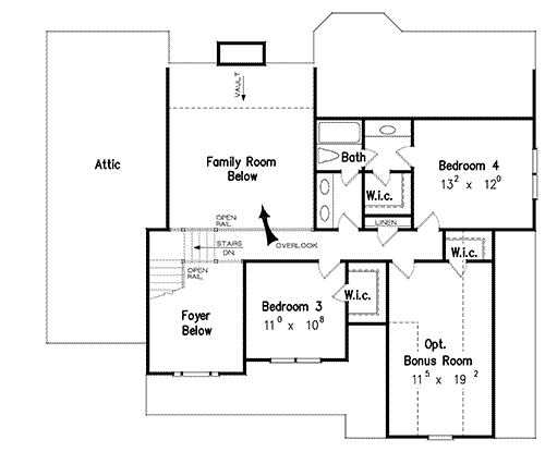 Upper/Second Floor Plan: 85-122