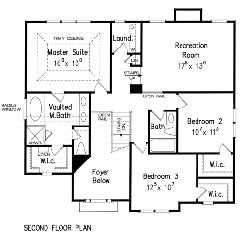 Upper/Second Floor Plan: 85-129