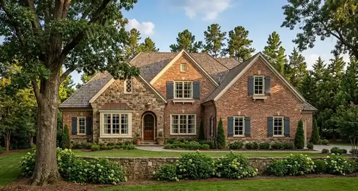 Traditional house plans 85-135 - front exterior, 3,635 sq ft, 4 bed, 4 bath house plans | Monster House Plans