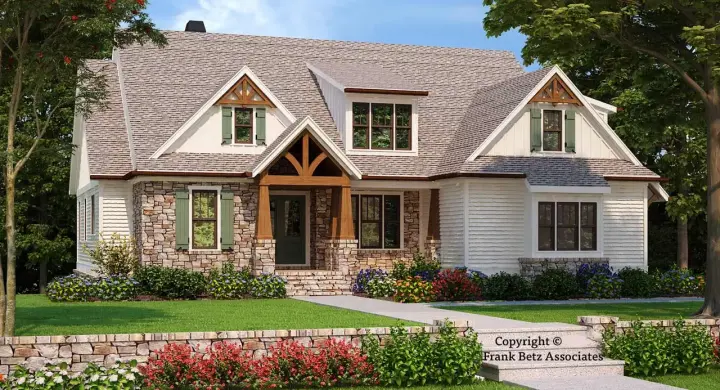 Craftsman house plans 85-136 - front exterior, 2,601 sq ft, 4 bed, 3 bath house plans | Monster House Plans