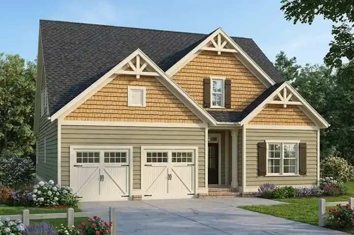 Traditional house plans 85-141 - front exterior, 2,458 sq ft, 4 bed, 3 bath house plans | Monster House Plans