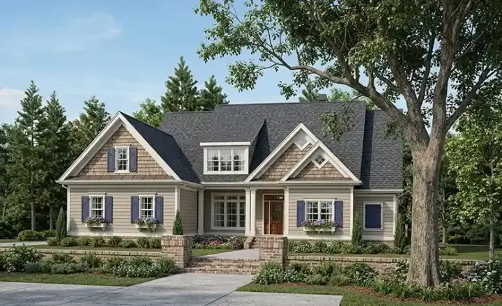 Country house plans 85-143 - front exterior, 3,938 sq ft, 5 bed, 5 bath house plans | Monster House Plans