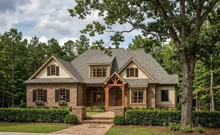 Bungalow house plans 85-144 - front exterior, 3,954 sq ft, 5 bed, 5 bath house plans | Monster House Plans