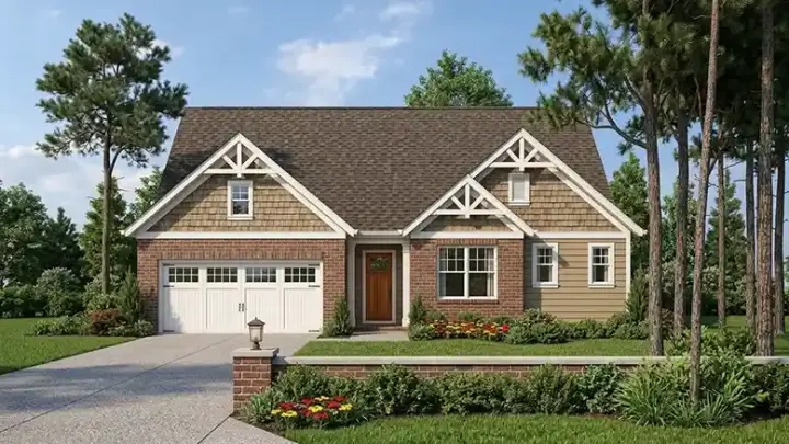 Traditional house plans 85-151 - front exterior, 2,218 sq ft, 4 bed, 3 bath house plans | Monster House Plans