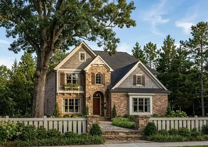 Traditional house plans 85-152 - front exterior, 2,065 sq ft, 4 bed, 2 bath house plans | Monster House Plans