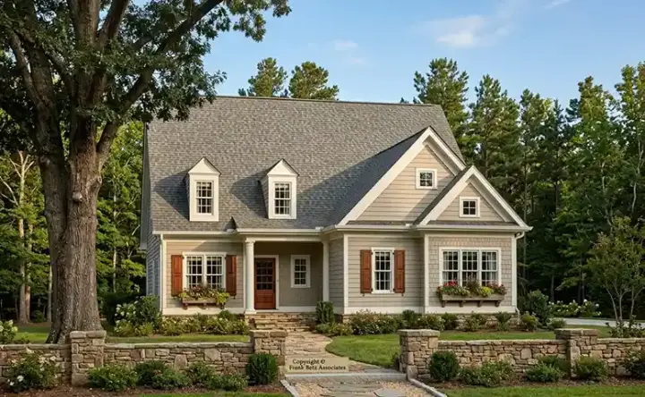Southern house plans 85-158 - front exterior, 1,718 sq ft, 3 bed, 2 bath house plans | Monster House Plans