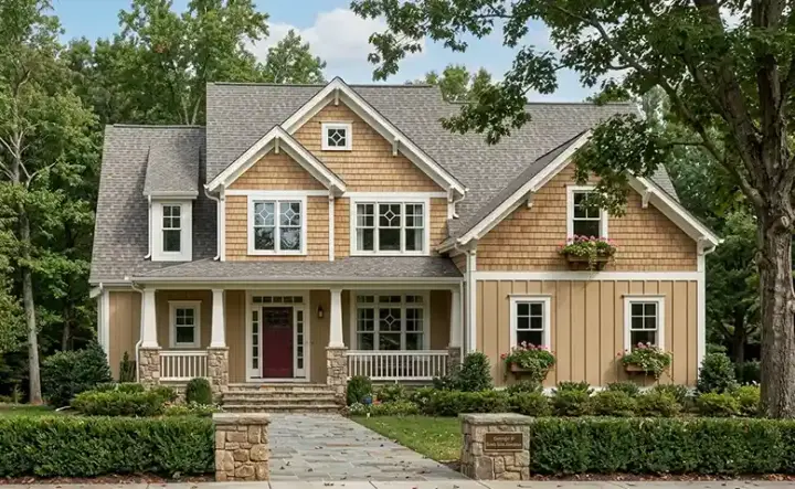 Craftsman house plans 85-161 - front exterior, 2,338 sq ft, 4 bed, 3 bath house plans | Monster House Plans