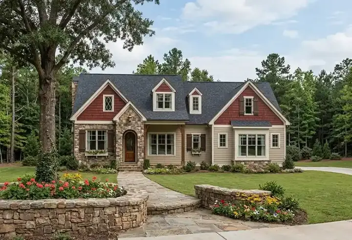 Country house plans 85-173 - front exterior, 2,715 sq ft, 4 bed, 3 bath house plans | Monster House Plans