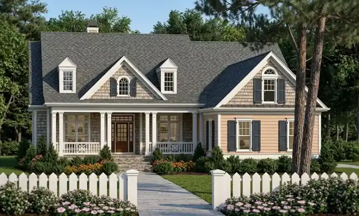 Southern house plans 85-175 - front exterior, 2,211 sq ft, 4 bed, 3 bath house plans | Monster House Plans