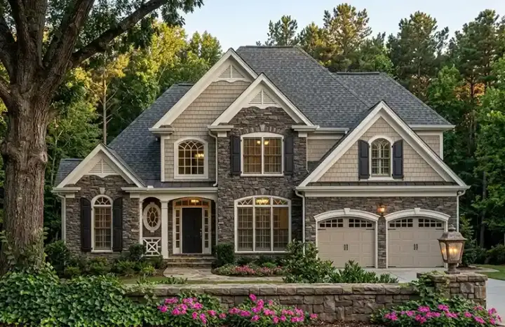 European house plans 85-180 - front exterior, 2,155 sq ft, 3 bed, 2 bath house plans | Monster House Plans