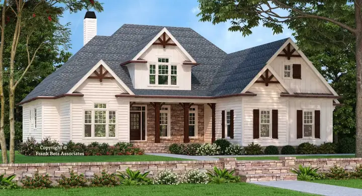 Craftsman house plans 85-181 - front exterior, 2,400 sq ft, 4 bed, 3 bath house plans | Monster House Plans