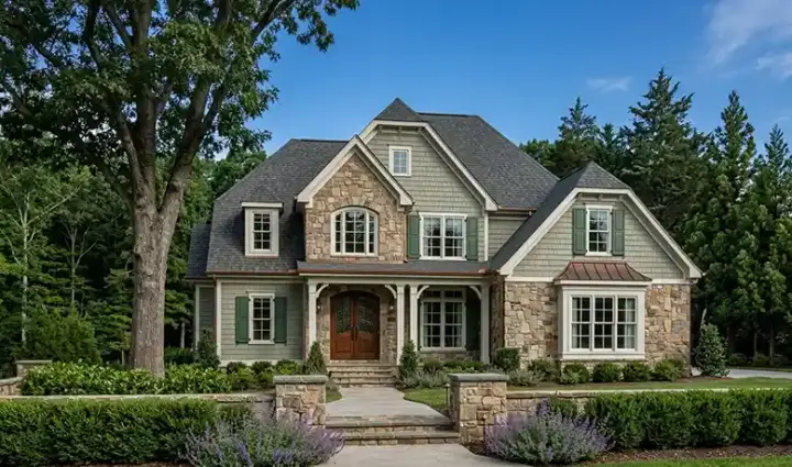 English Country house plans 85-193 - front exterior, 2,403 sq ft, 4 bed, 3 bath house plans | Monster House Plans