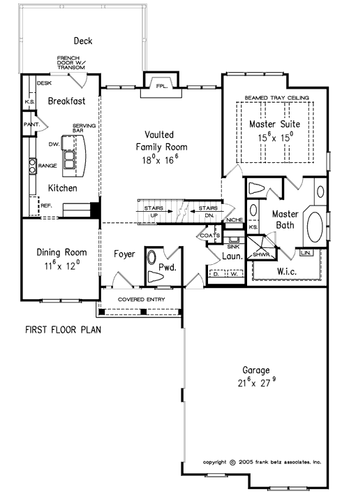 Main Floor Plan: 85-202